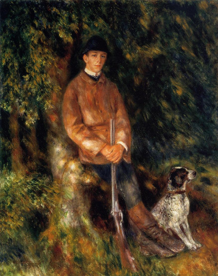 Alfred Berard and his dog 1881